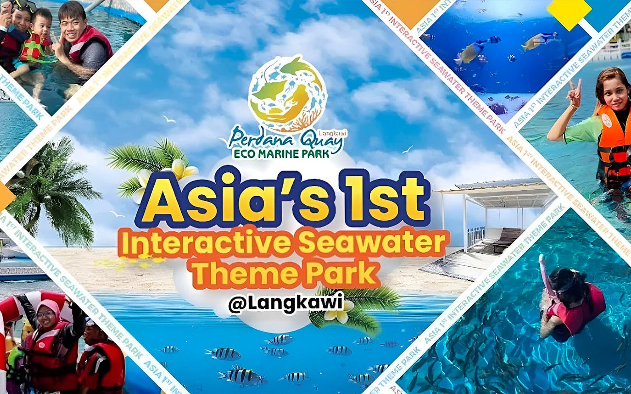 Langkawi Marine Park interactive seawater theme park with snorkeling and family activities.