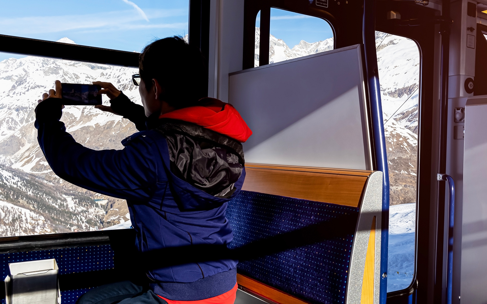 rural mountain area during train journey