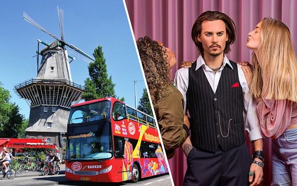 Combo: Amsterdam Hop-on Hop-off Bus Tour + Madame Tussauds Tickets