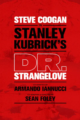 Dr. Strangelove film poster with iconic imagery and title text.
