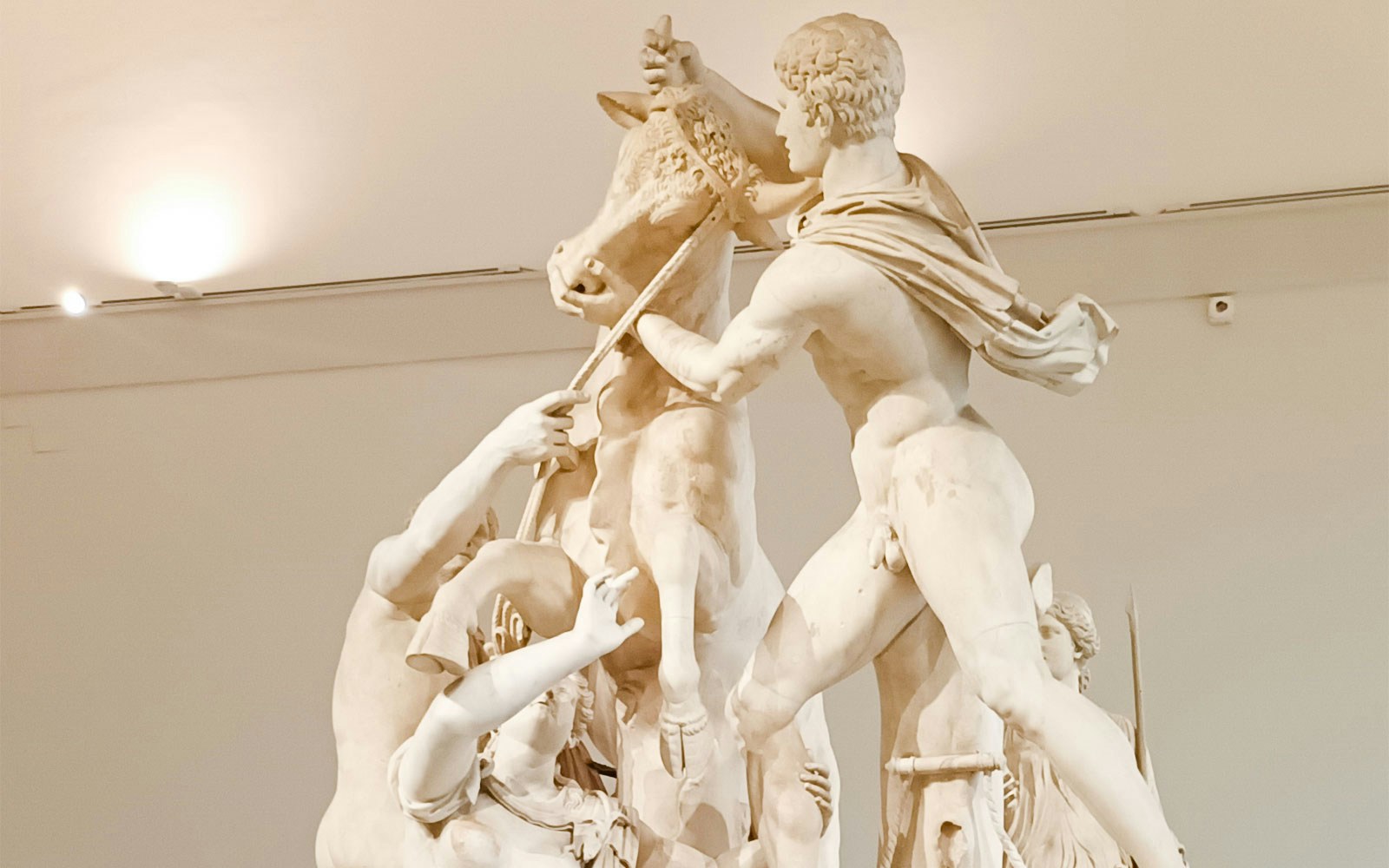 Farnese Bull sculpture in Naples National Archaeological Museum, Italy.