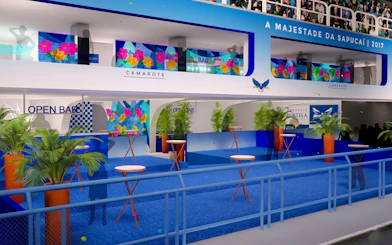 Salgueiro School rehearsal venue with open bar, Rio de Janeiro.