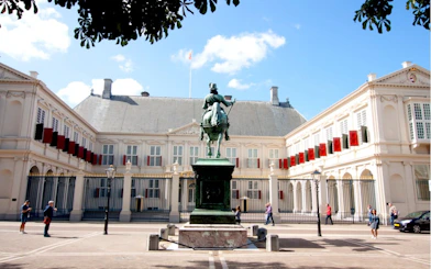 Equestrian statue in front of Noordeinde Palace, The Hague.