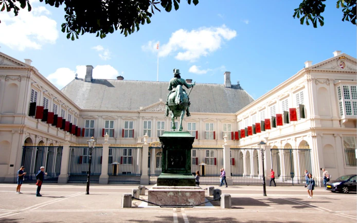 Equestrian statue in front of Noordeinde Palace, The Hague.