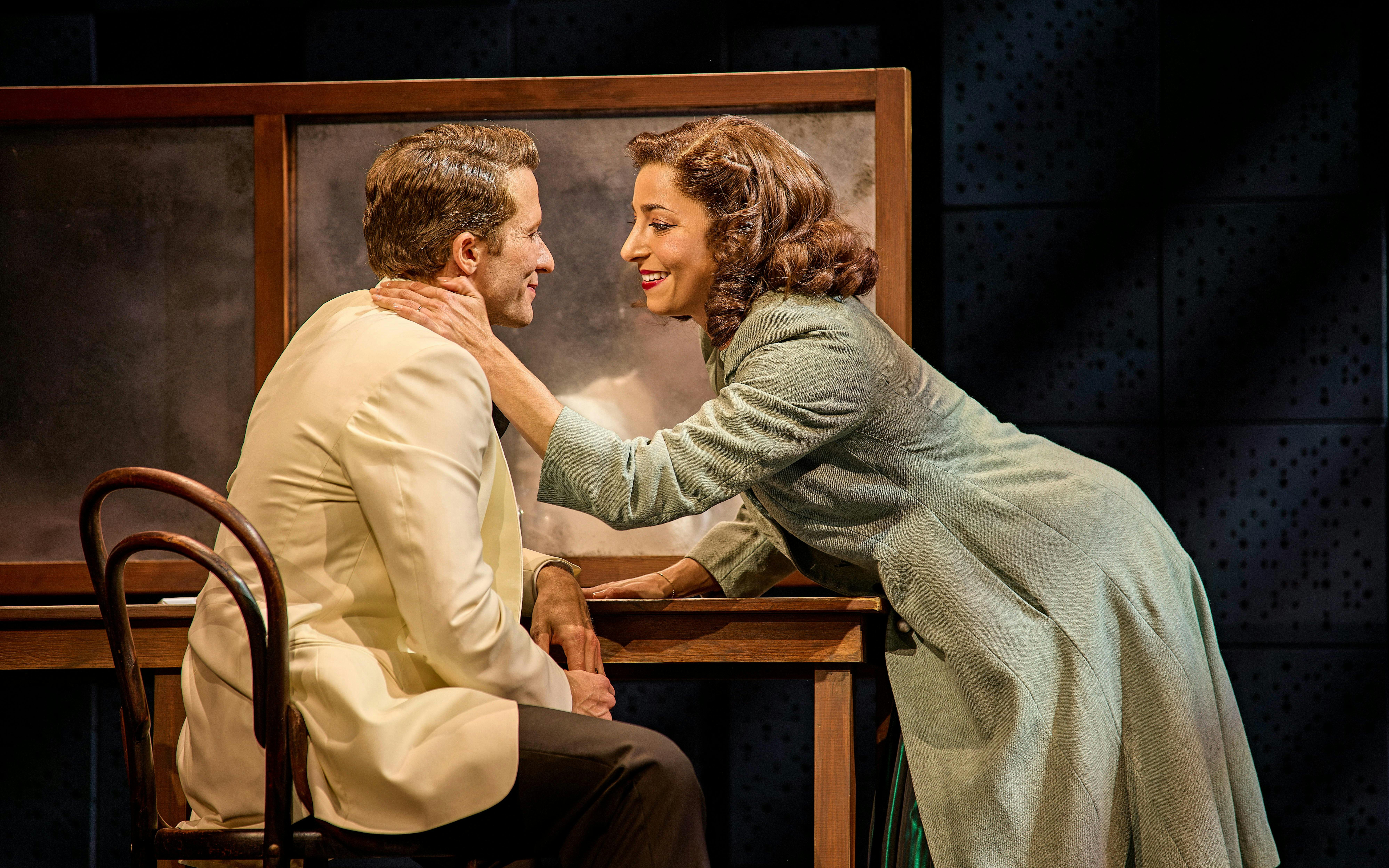Actors performing a scene in Sinatra The Musical, West End.