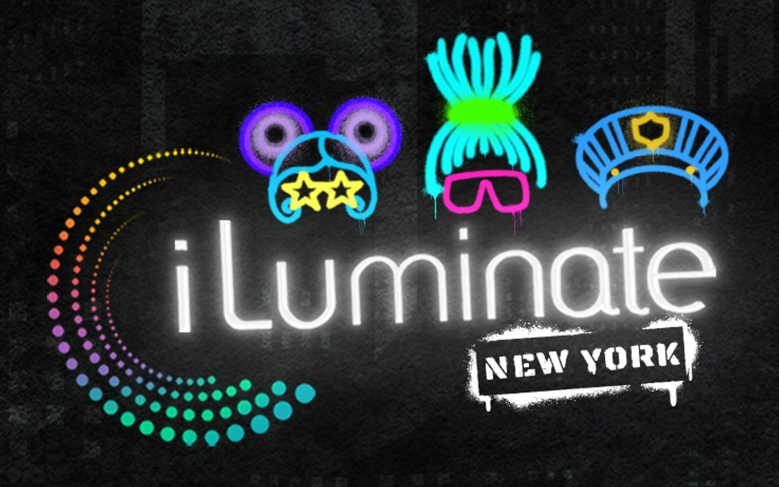iLuminate logo with neon graphics and New York text.