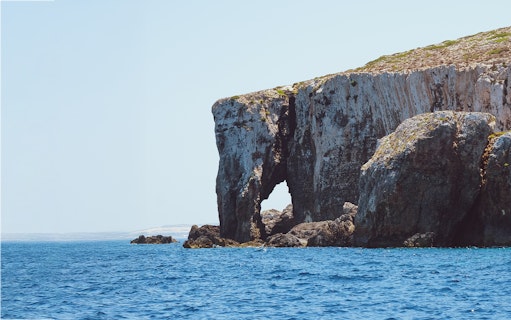 Elephant Rock formation in the Mediterranean Sea, Malta.