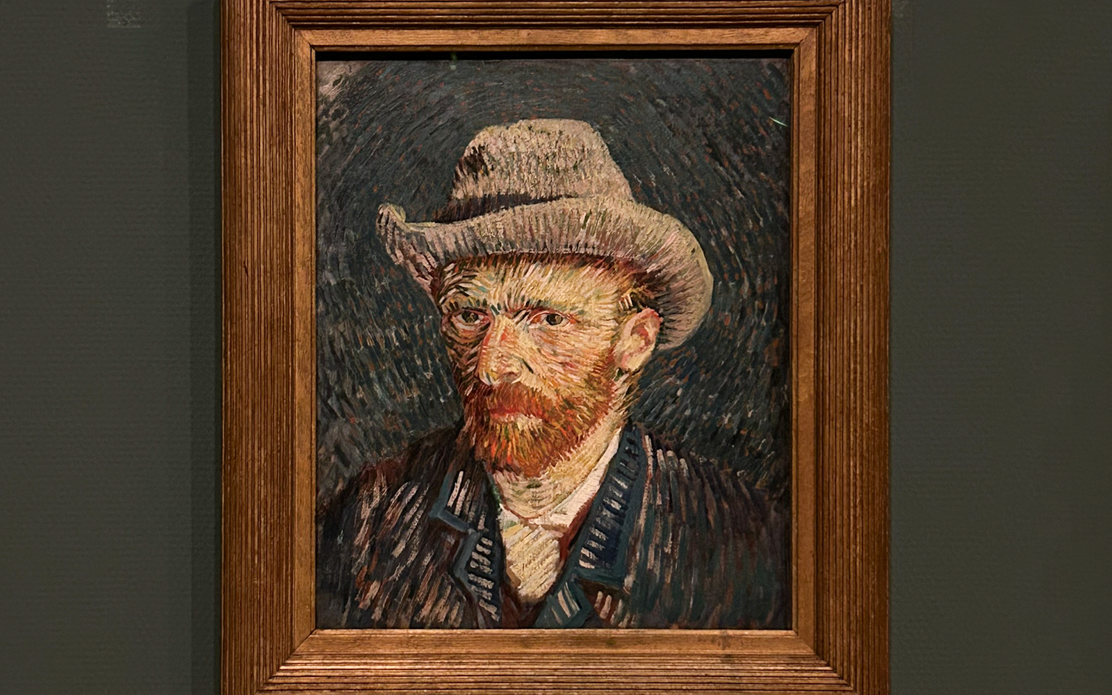 Van Gogh's Self-Portrait with Grey-Felt Hat at the Van Gogh Museum