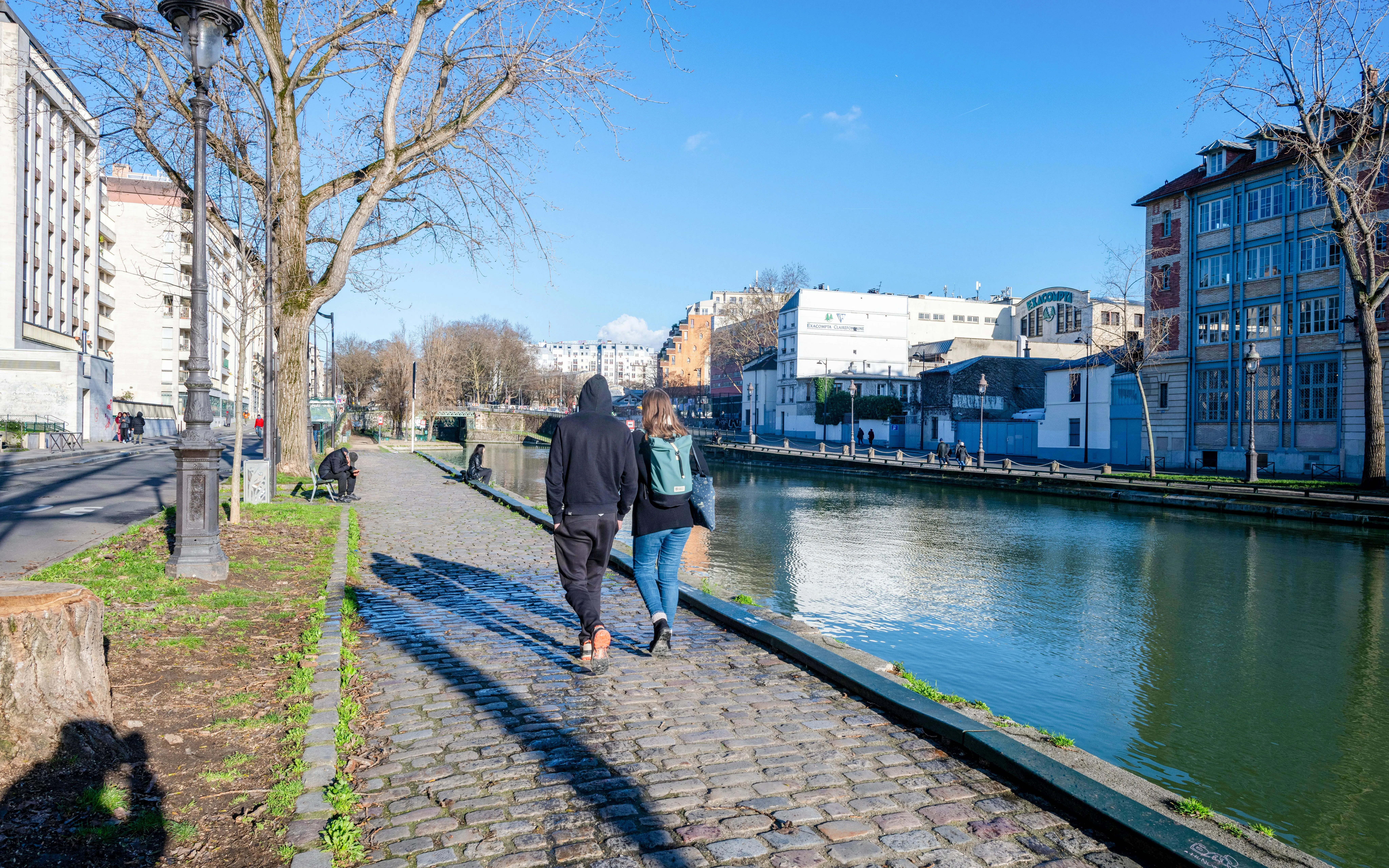 canal Saint Martin à Paris en France 