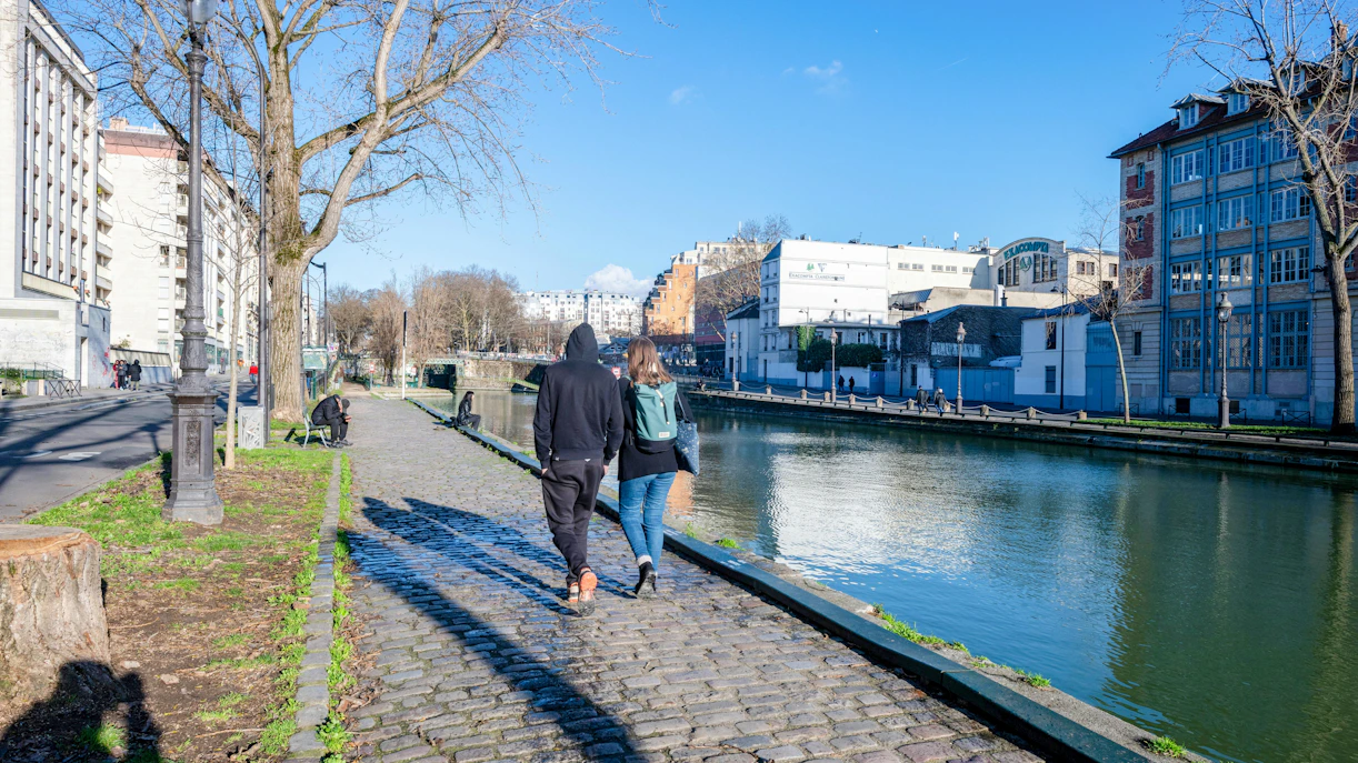 canal Saint Martin à Paris en France