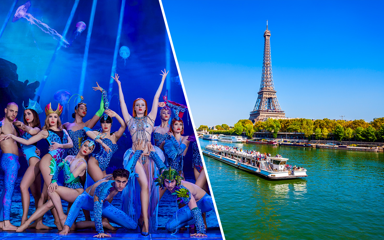 Combo (Save 7%): Paradis Latin Show Tickets + 1-Hour Seine River Sightseeing Cruise from the Eiffel Tower