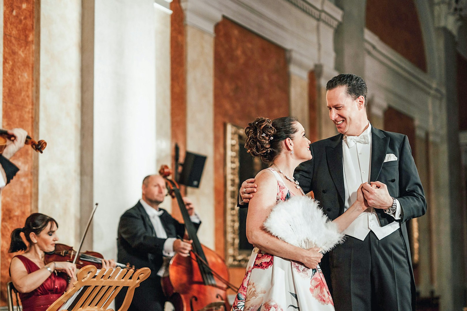 Vienna Residence Orchestra performing at Old Stock Exchange Palace concert.