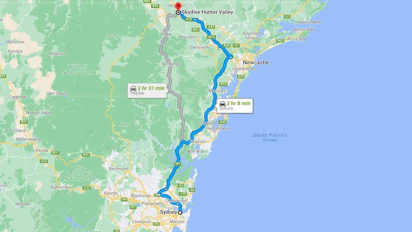 sydney to hunter valley