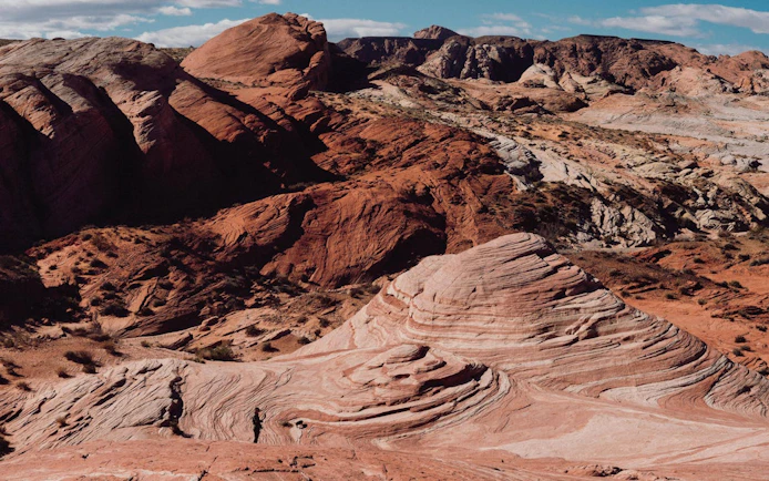 Valley of Fire's red rock formations on a guided tour from Las Vegas.
