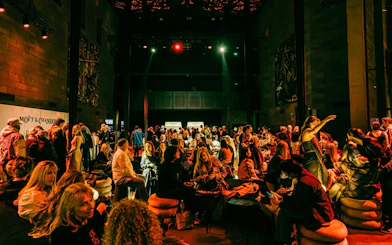 Crowd enjoying NGV Friday Nights at Cartier Exhibition, National Gallery Victoria.