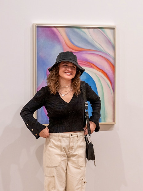 Guests viewing artwork at Whitney Museum of American Art.