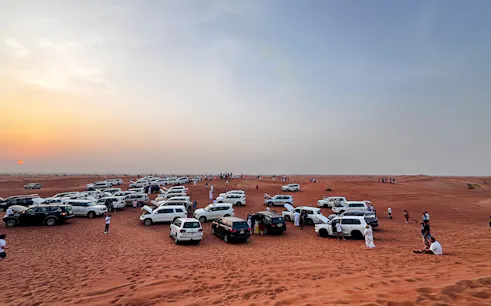 dubai sabah çöl safarisi: çöl gezisi, kum sörfü ve deve binme turu-1