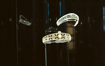 Cartier tiaras on display at NGV Friday Nights, National Gallery Victoria.