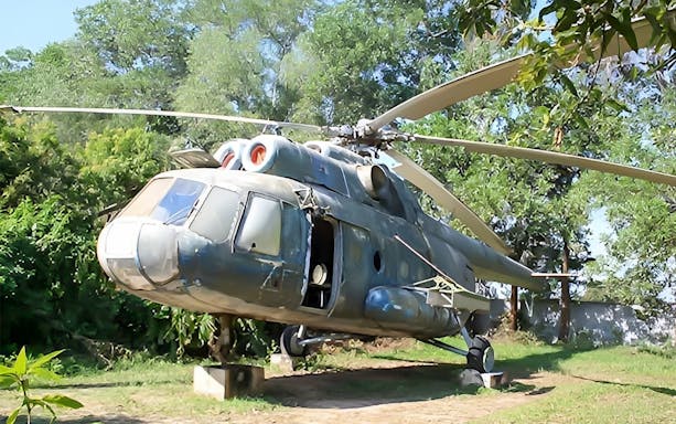 Helicopter display at Penang War Museum, Malaysia.
