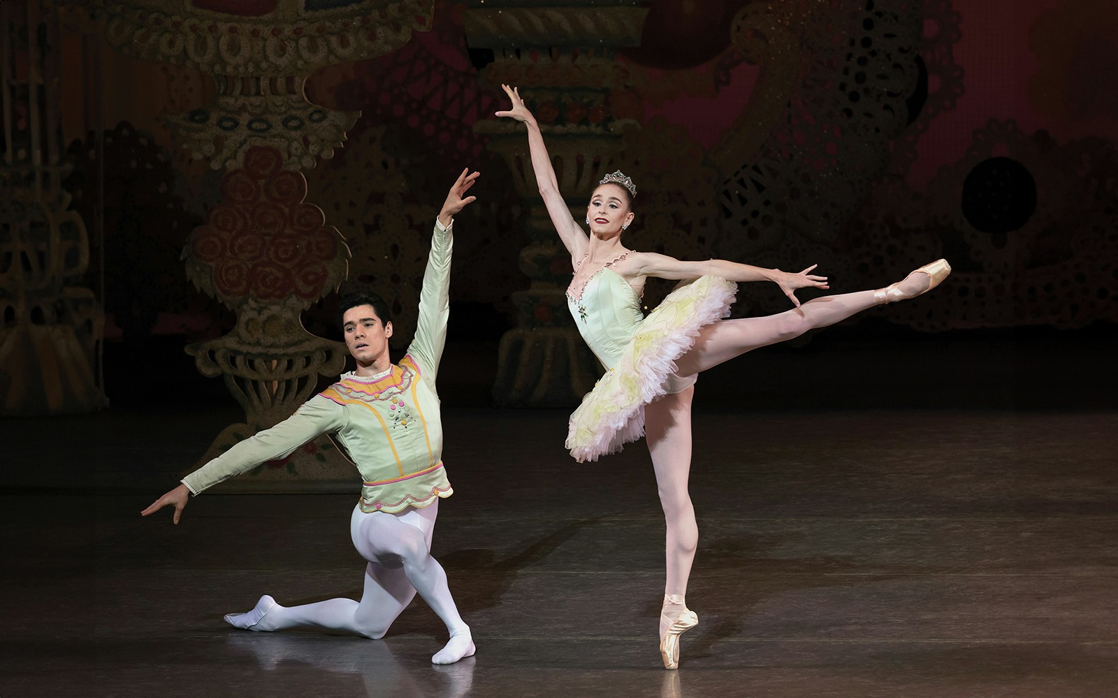 Ballet dancers performing in New York City Ballet's The Nutcracker.