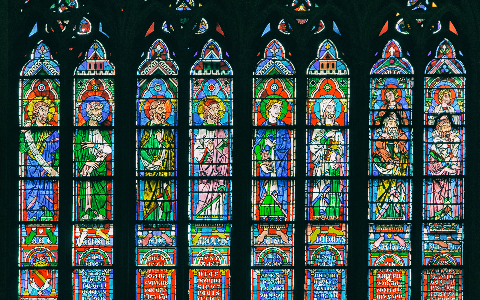 Stained glass windows at the Met