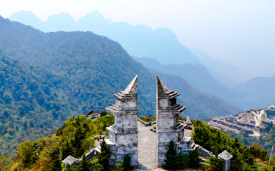 O Quy Ho Heaven Gate with mountain view in Sa Pa, Vietnam.