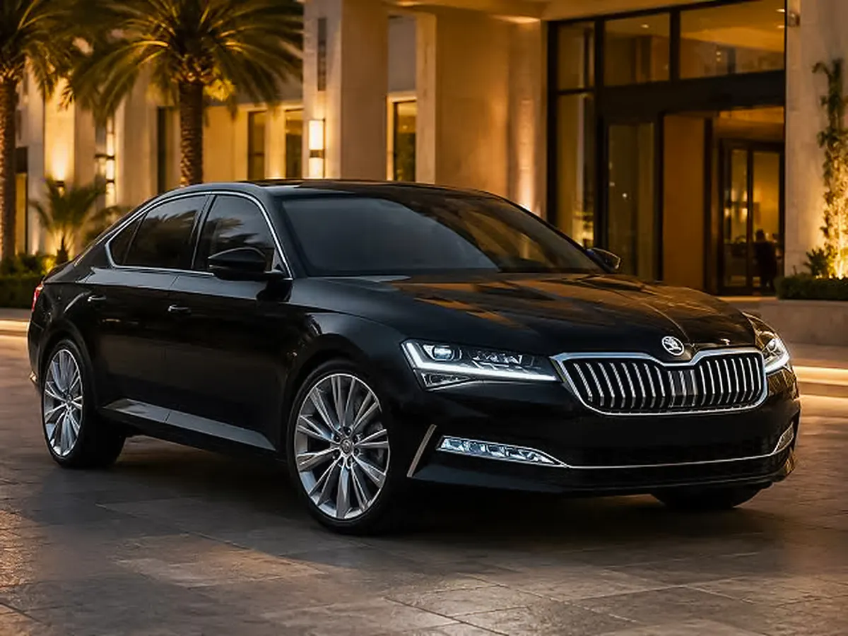 Luxury sedan for VIP transfer at Marrakech Airport to Palmeraies area.