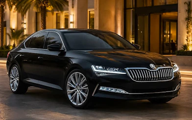 Luxury sedan for VIP transfer at Marrakech Airport to Palmeraies area.