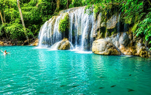 erawan waterfall, river kwai bridge & jeath war museum tour -5