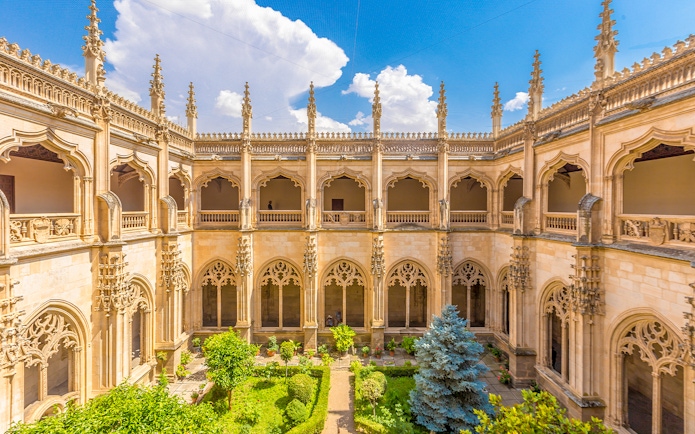 Cloister courtyard of Monasterio de San Juan de los Reyes, Toledo, Spain.