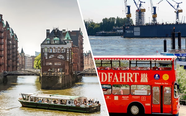 Combo: 1/2/3/4/5-day Hamburg CARD: 150+ Attractions & Public Transport + Stadtrundfahrt: 1-Day Hop-On Hop-Off Tour of Hamburg