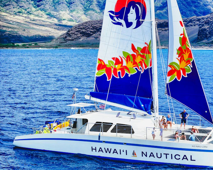 West Oahu Guided Whale Watching Catamaran Sail