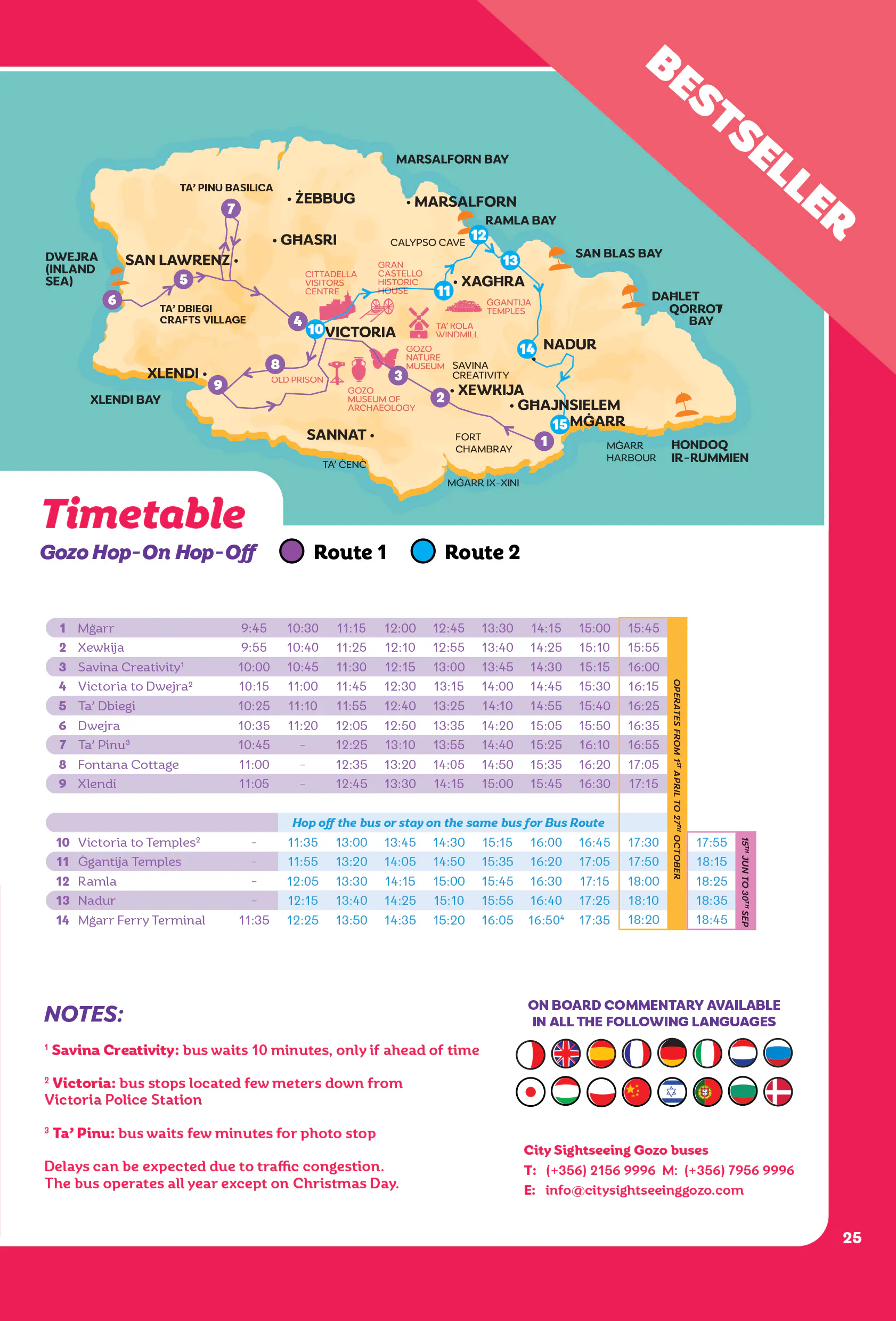 Gozo Bus Gozo Day Pass | Ferry, Bus & 7 Sites
