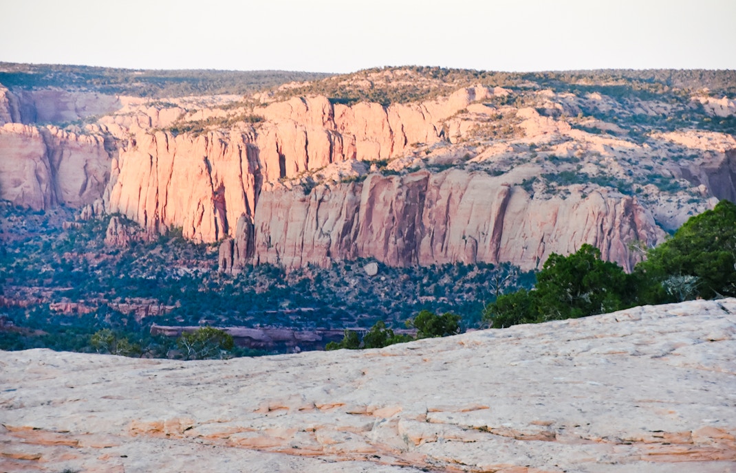 Desert View Campground tents with Grand Canyon sunset backdrop.