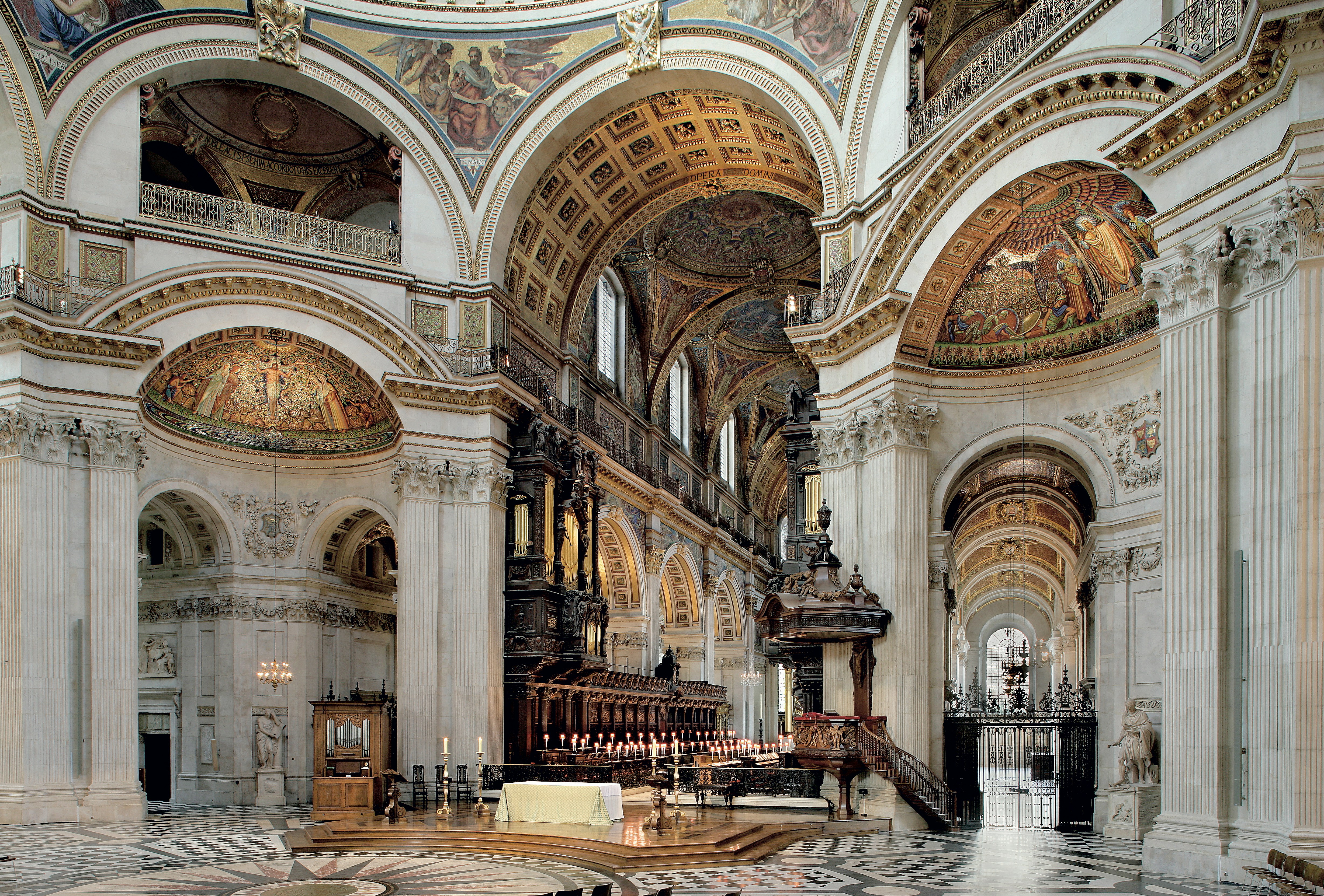 Wellington Monument showcased in the cathedral nave