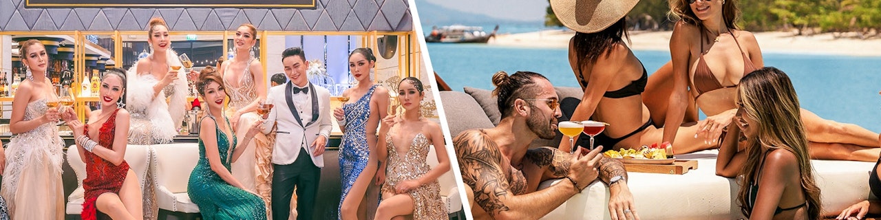 In un'unica combo: Spettacolo Simon Cabaret + Esperienza di lusso Yona Beach Club Phuket