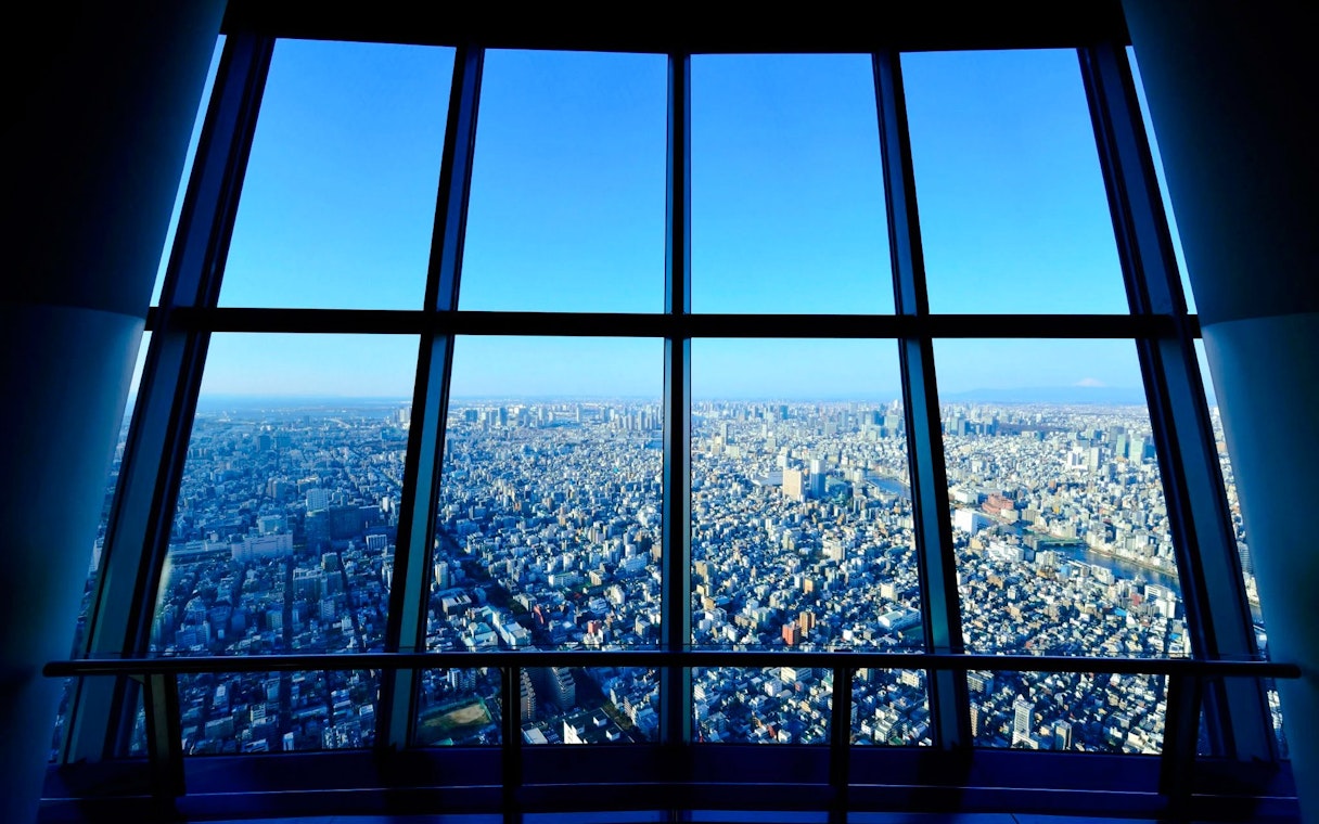 Tokyo cityscape from Skytree observation deck.