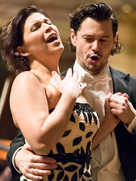 Opera singers performing at Eschenbach Palace concert.