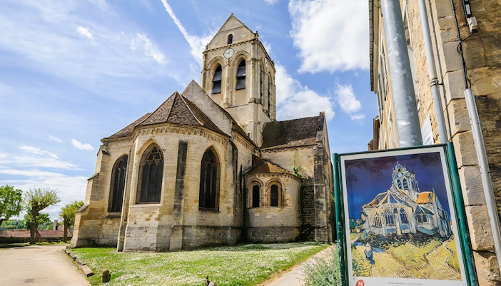 The Church in Auvers, one of Van Gogh's painting subject,  Auvers sur Oise