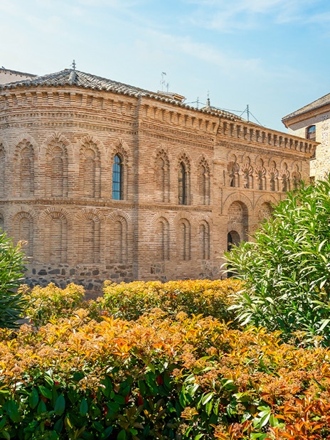 Mosque of Cristo de la Luz Chapel with garden, Toledo, Spain.
