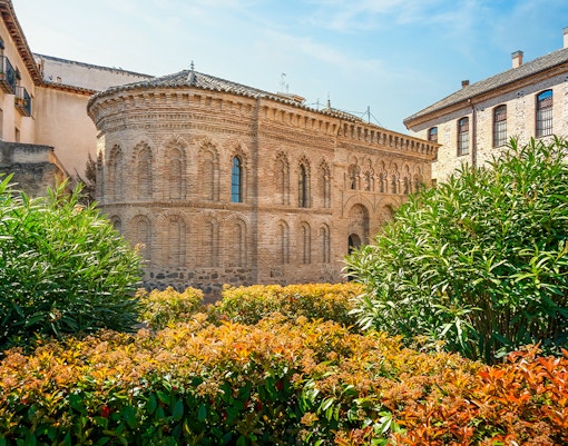 Mosque of Cristo de la Luz Chapel with garden, Toledo, Spain.
