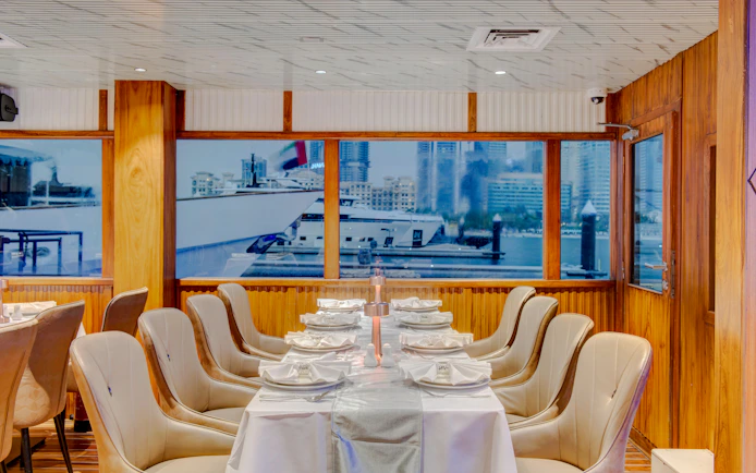 Dubai Marina Dinner Cruise with International Buffet and Live Entertainment
