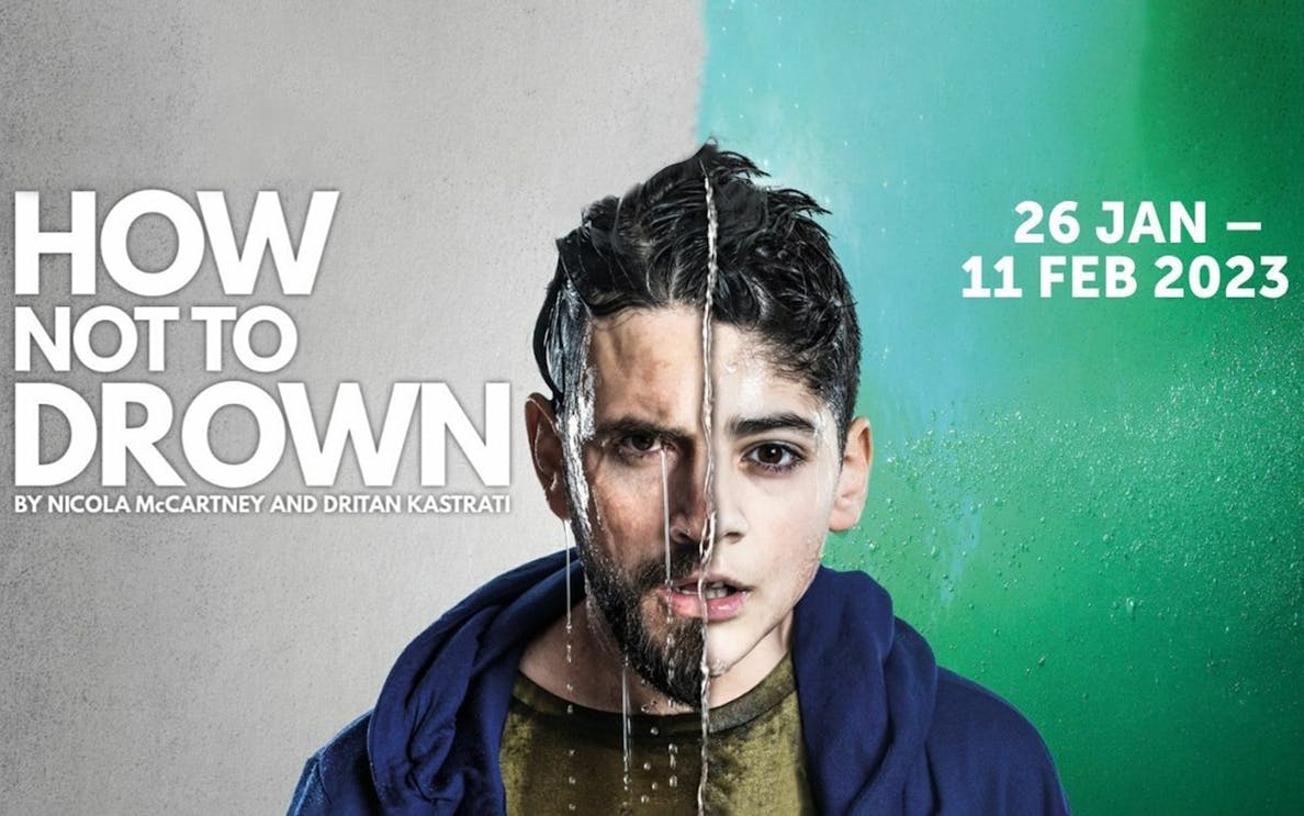 How Not To Drown promotional image with split face design and event dates.