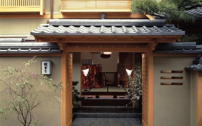 Traditional Kyoto entrance to Kaiseki dining experience.