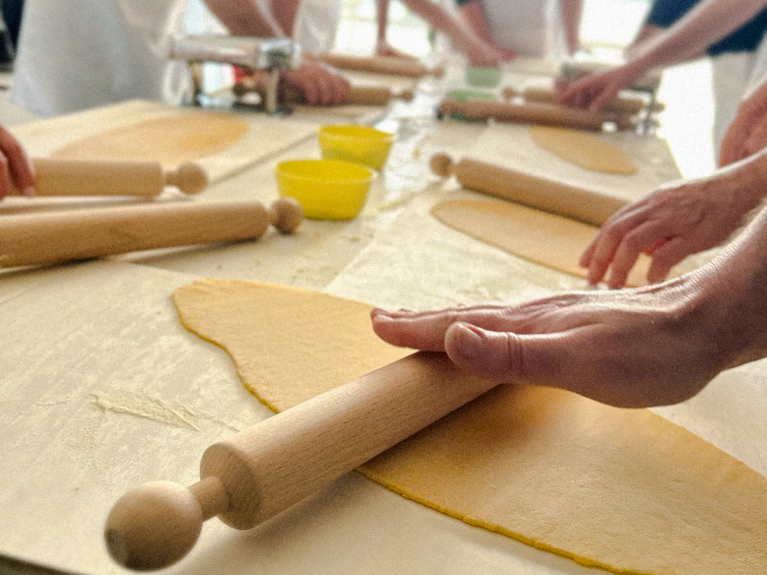 fettuccine and traditional wine cookies  cooking class by the sea in rome-1