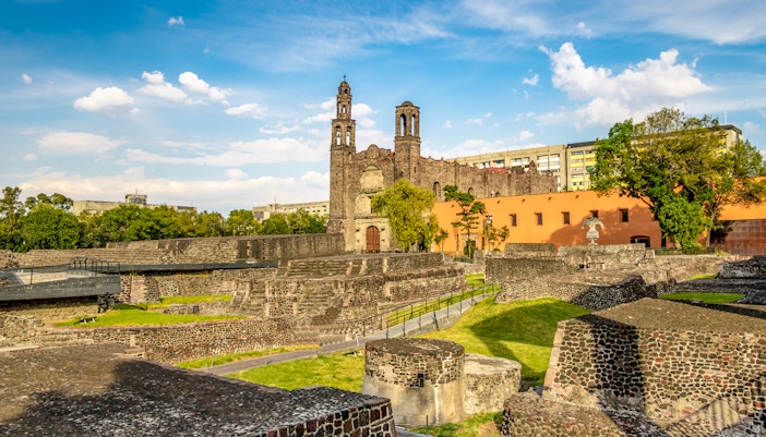 Plaza de las Tres Culturas in Tlatelolco, Mexico City.
