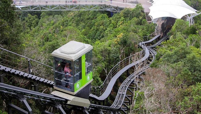Tourist experiencing SkyGlide in Langkawi