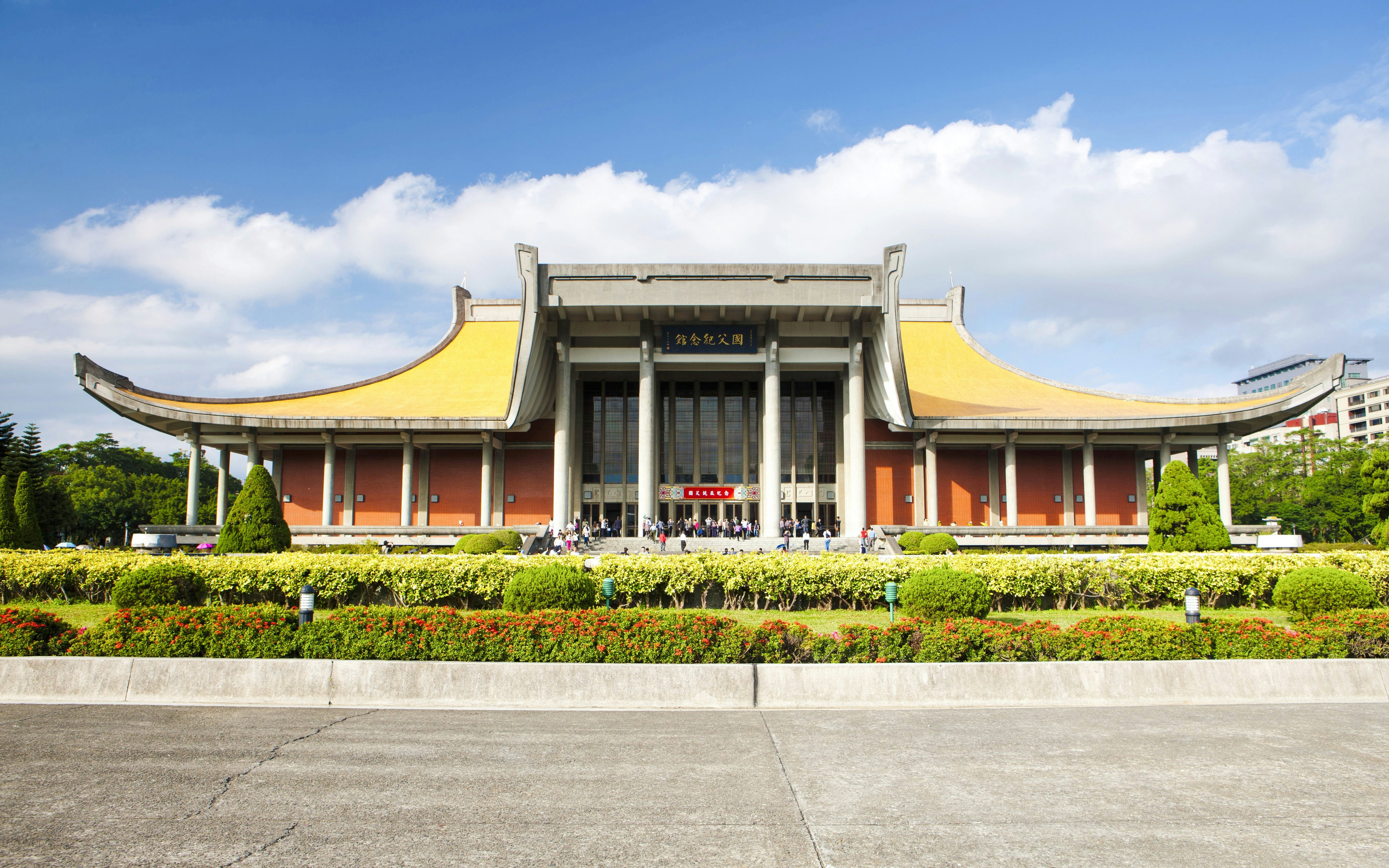 Sun Yat-sen Memorial Hall with traditional architecture in Taipei, Taiwan.