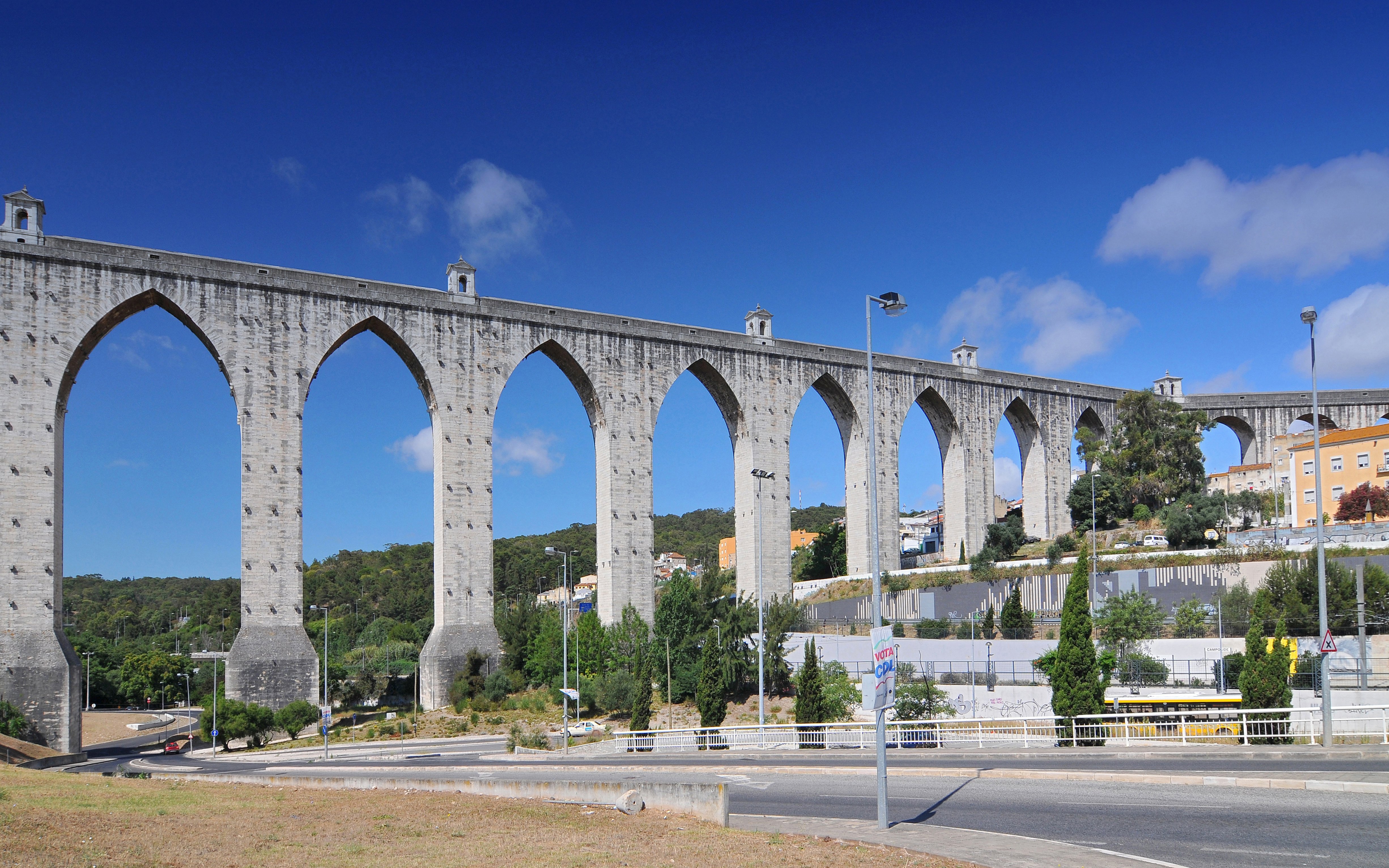 The aqueduct Das Aguas Livres, Portugal, Lisbon.