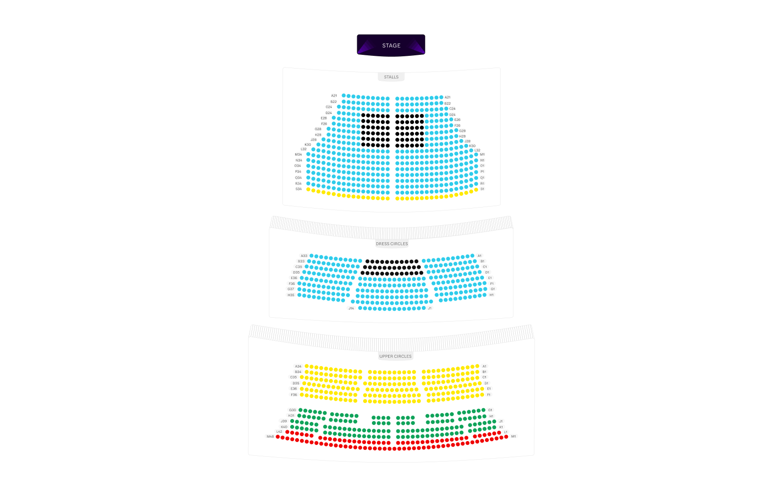 Cambridge Theatre Seating Plan image